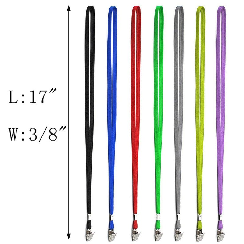 Bird Fiy 50 Pcs Lanyard Bulldog Clip 32-inch Flat Braid Neck Lanyard for Id Cards/badges (Purple) - Image 3